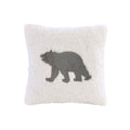 Plush To Sherpa Down Alternative Comforter Set King Charcoal Ivory Polyester