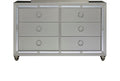 Chloe Gemstone Silver Dresser Silver Grey Solid Wood Mdf