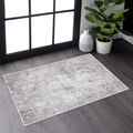 Naar Marfi Collection 2X3 Grey Multi Abstract Non Shedding Living Room Bedroom Dining Home Office Stylish And Stain Resistant Area Rug Grey Multi Polyester