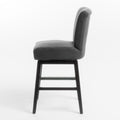 Swivel Bar Stool Light Grey Fabric