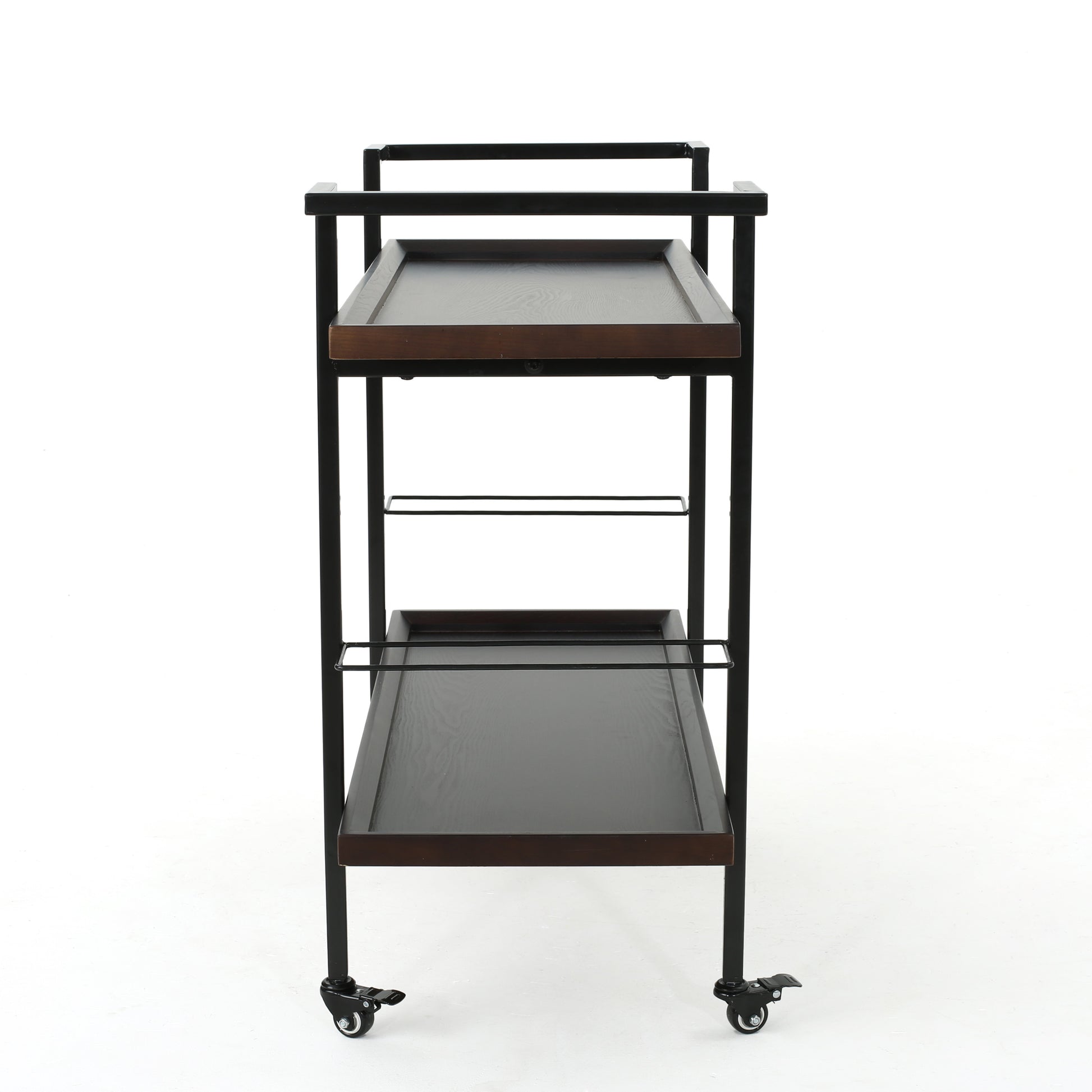 Bar Cart Walnut Brown Wood