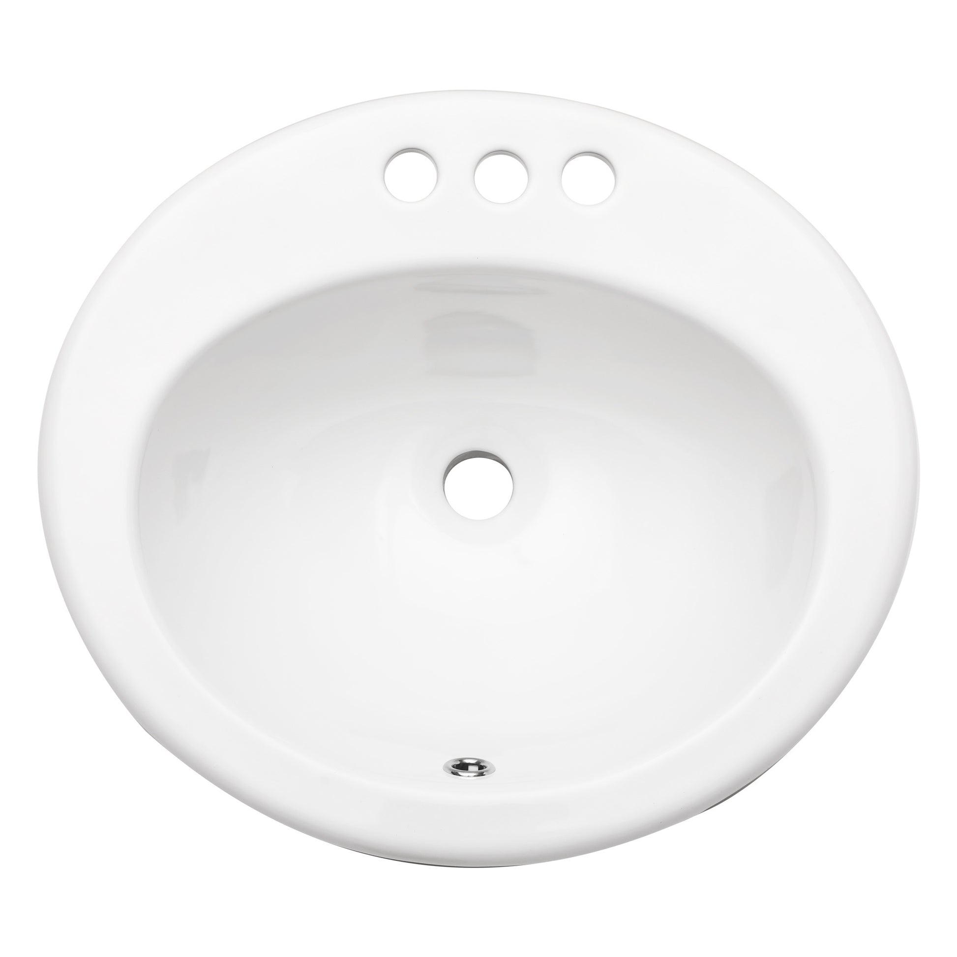 20"X18" White Ceramic Oval Undermount Bathroom Sink With 3 Faucet Hole White Ceramic