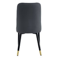 1 Table And 8 Chairs Set.A Rectangular Dining Table With A 0.39 Inch Imitation Marble Tabletop And Black Metal Legs.Paired With 8 Chairs With Pu Leather Seat Cushion And Black Metal Legs.F 1538,C 007 Black Glass Metal
