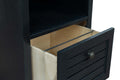 21 Inch One Drawer File Cabinet, No Assembly Required, C Finish Black Wood