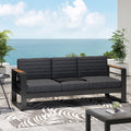 Giovanna 3 Seater Black Aluminium