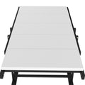 Solid Mahogany Wood Multifunction Convertible Dining Table,Free Switch Space Saving Table Shelf For Home And Studio, White Finish White Solid Wood