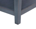 Americana 60 Inch Sofa Table, No Assembly Required, Corduroy Blue Finish Blue Rubberwood Rubber Wood