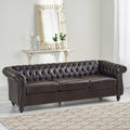 Sofa 3 Seater Brown Pu