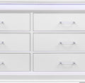 Charlston White Dresser With Led White Solid Wood Mdf