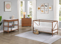 Pixie Zen 3 In 1 Crib In Walnut White Walnut Wood