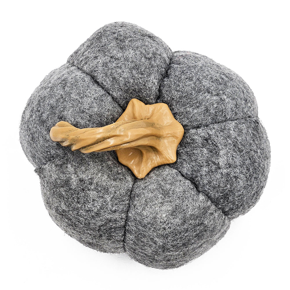 Set Of 3, 8.3X8.3X5.5" Gray Pumpkin, Pumpkin Ornament Decor For Holiday Harvest Festival Fall Festival & Thanksgiving Gray Polyester