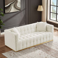 Eleanor Sofa Beige Boucle Beige,Ivory,Ivory White,Light Beige Boucle 3 Seat