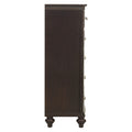 Dark Cherry Finish Classic Design Chest Of 5X Drawers Wooden Bedroom Furniture 1Pc Cherry Wood