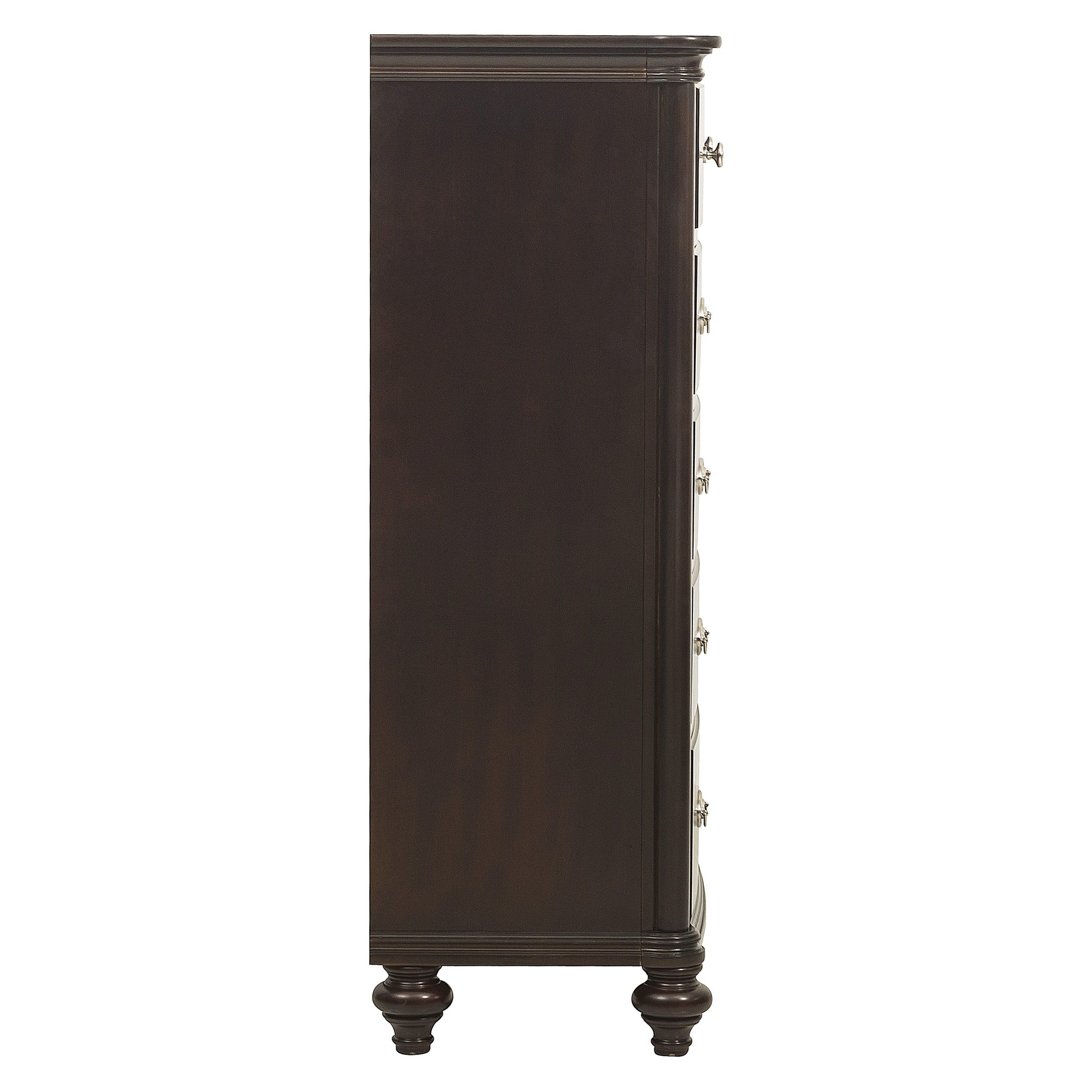 Dark Cherry Finish Classic Design Chest Of 5X Drawers Wooden Bedroom Furniture 1Pc Cherry Wood