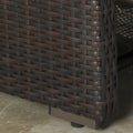 Liverpool Gas Recliner Brown Multi Rattan