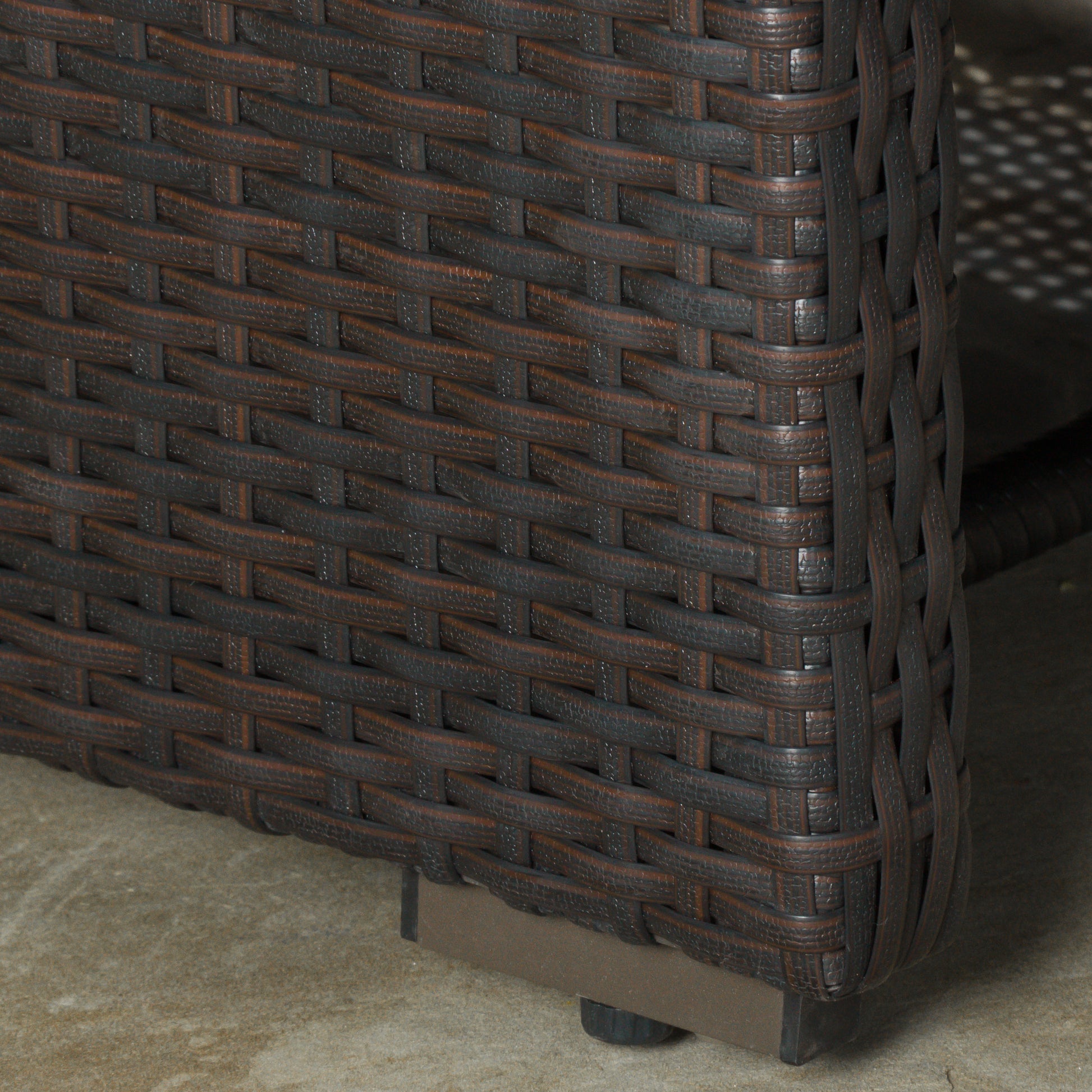 Liverpool Gas Recliner Brown Multi Rattan