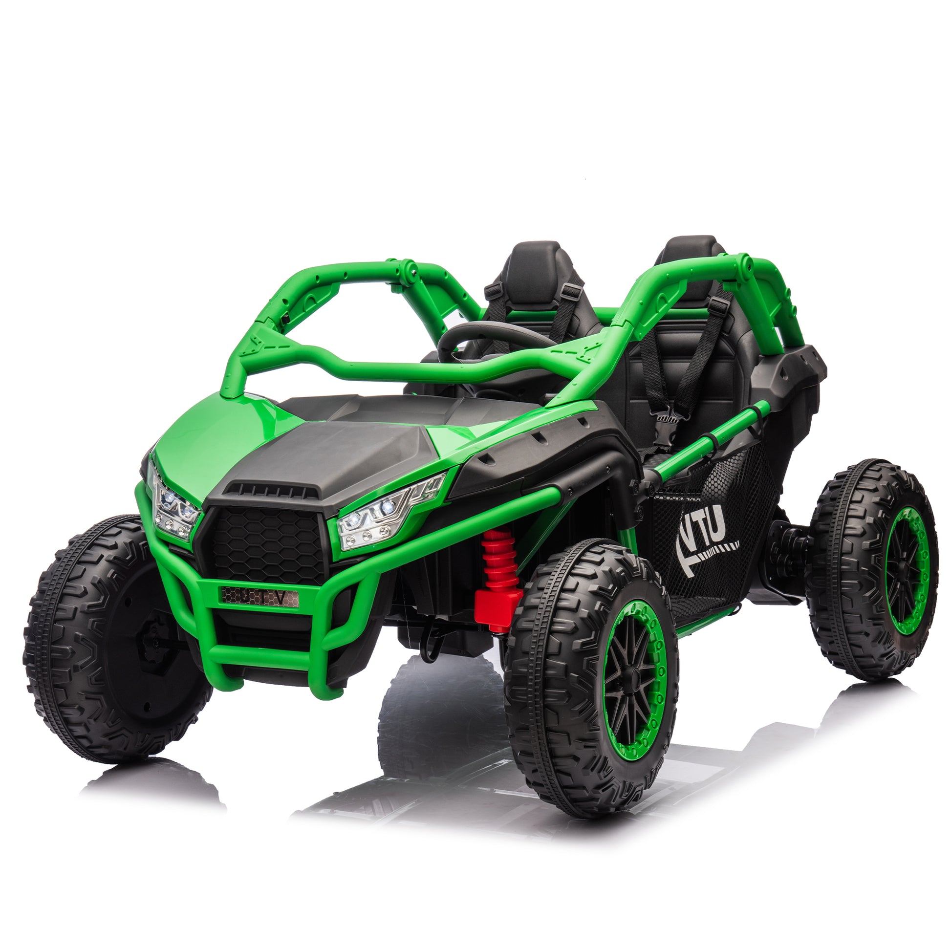 24V Two Seater Kids Ride On Utv W Parents Control,20In Seat Width,400W Super High Power,Four Wheel Suspension,Bluetooth,Mp3,Usb,Led Light,Horn,Rear Storage Space,Speeds 3.73 4.97Mph For Kids Aged 3