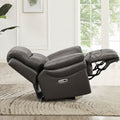 Springdale Power Headrest Zero Gravity Recliner Gray Memory Foam Genuine Leather