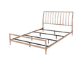 Copper Queen Bed With Slat Headboard Box Spring Not Required Queen Gold Metal Bedroom Slat Beds Metal