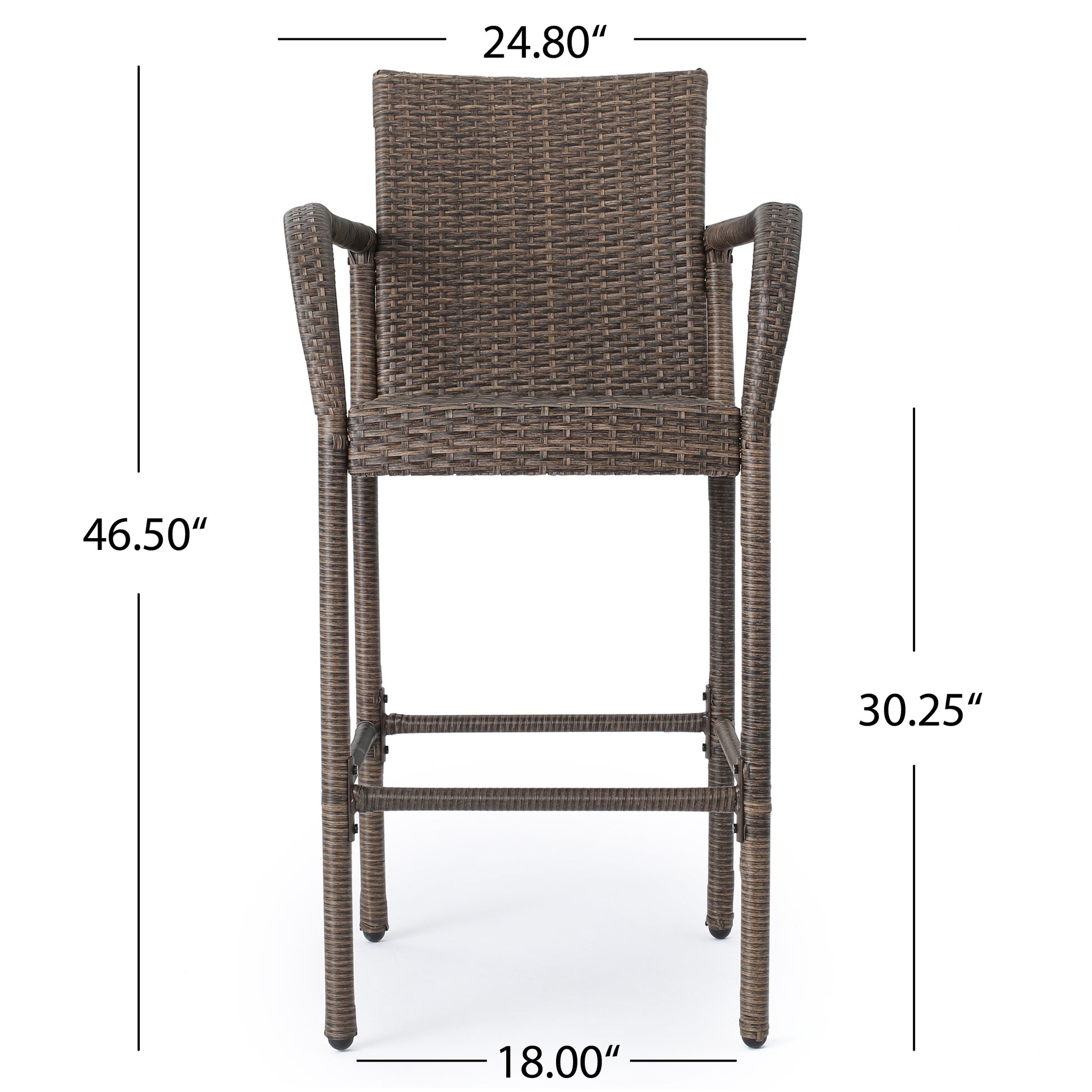 Littleton Barstool Brown Iron