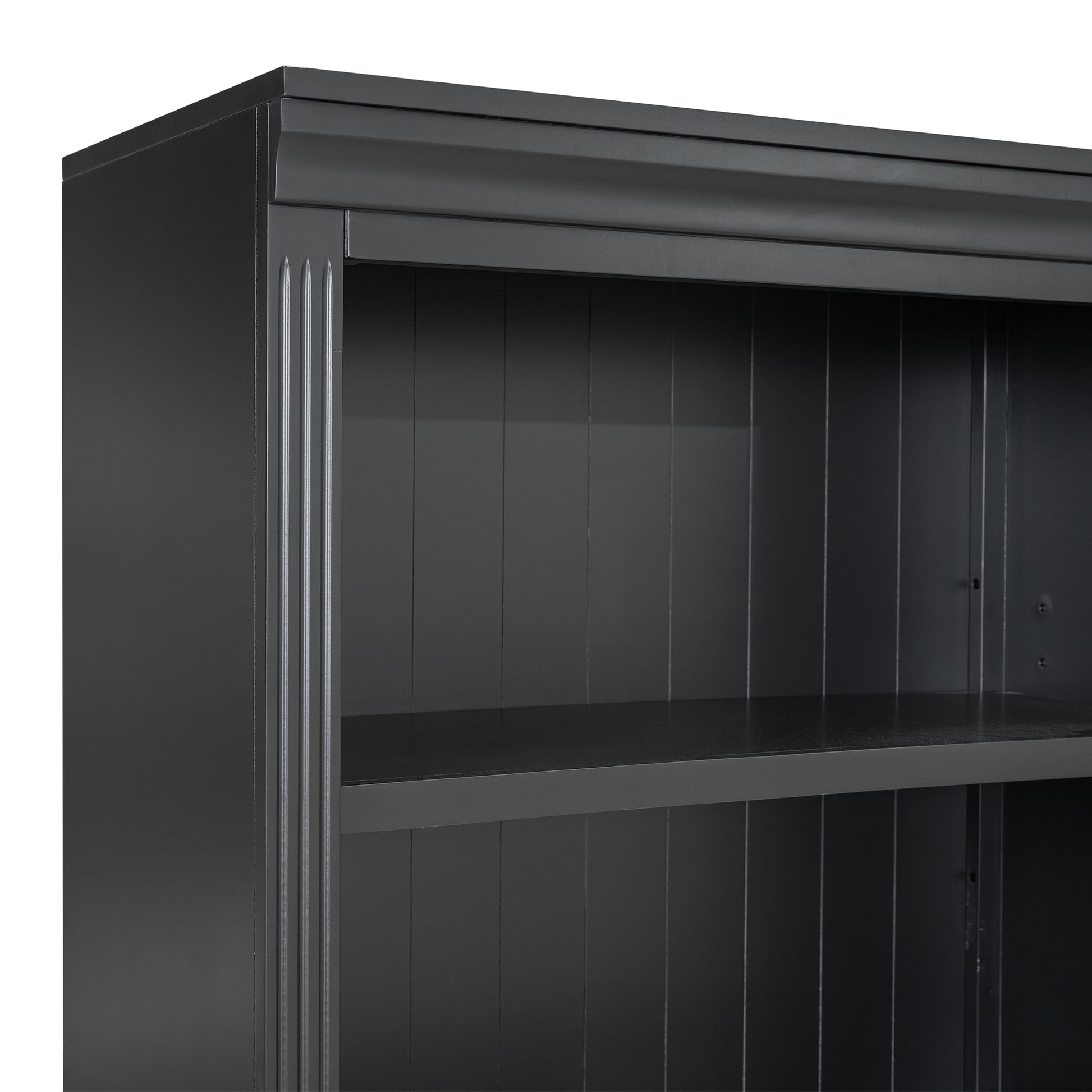 83.4" Tall Wood Bookcase With Light Strip,5 Tier Decor Bookshelves With Adjustable Shelves,Storage Organizer For Cds Books Movies,Free Standing Storage Shelves For Living Room,Home Office,Black