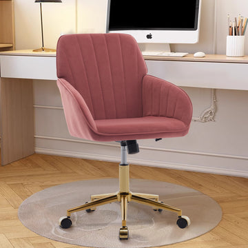 Ty Office Chair Rose Red Velvet