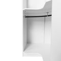 Polygon Corner Wardrobe, White White Particle Board