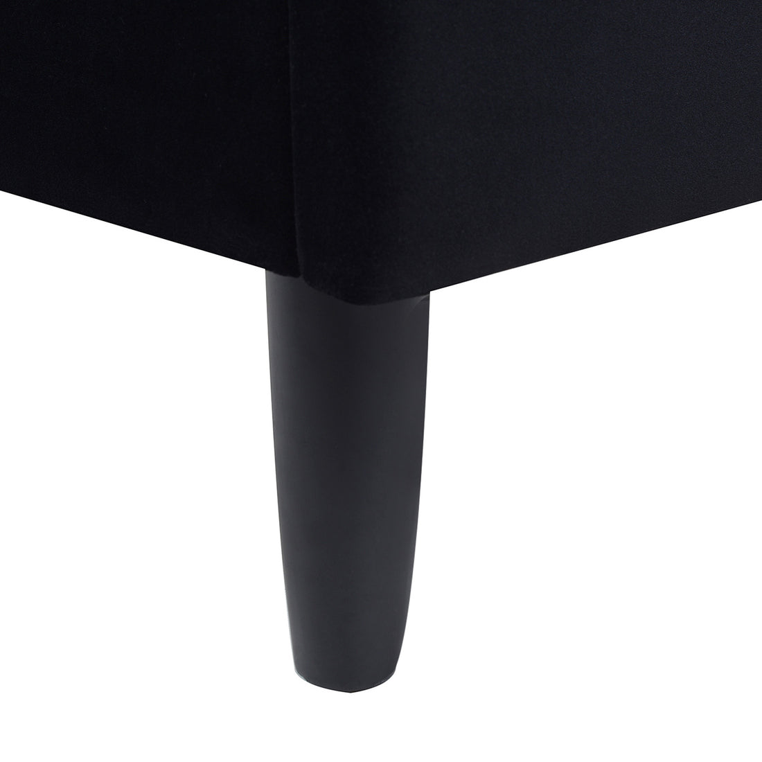 Aspen Vertical Tufted Headboard Platform Bed Set, King, Anthracite Black Velvet Box Spring Not Required King Anthracite Wood Foam Velvet Velvet