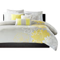 6 Piece Printed Duvet Cover Set King Multicolor Polyester