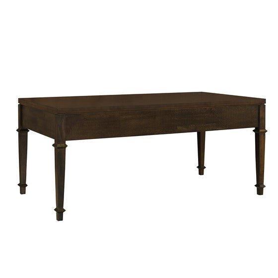 Fluted 2 Drawer Coffee Table Brown Mdf