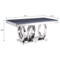 Grey And Silver Rectangle Coffee Table Grey Silver Rectangular Artificial Marble