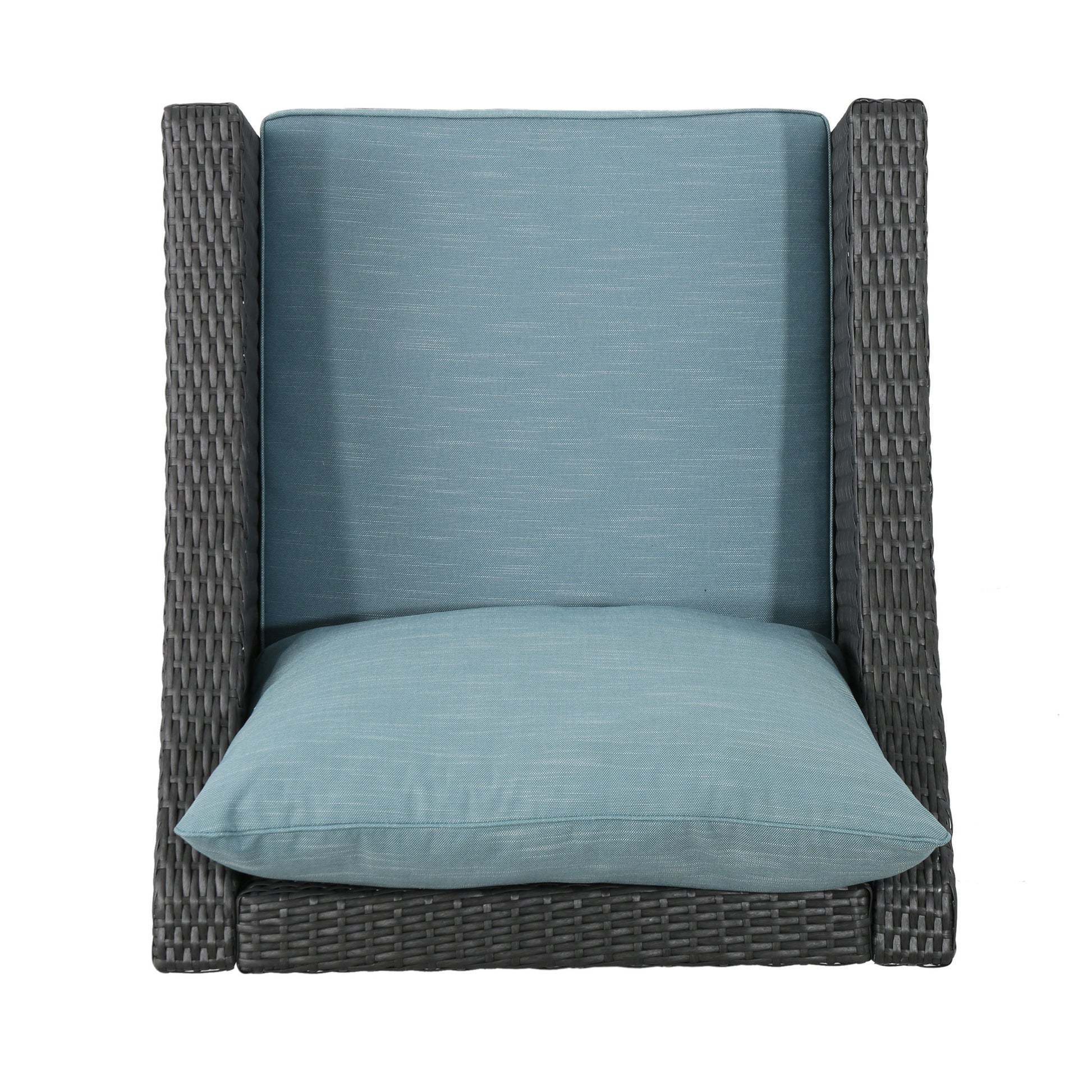 Antibes Armchair Grey Pe Rattan Iron Waterproof Fabric