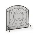 Fireplace Screen Black Iron