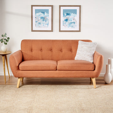 Sofa Burnt Orange Fabric