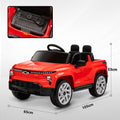 Qaba 12V Kids Electric Car, Chevrolet Silverado Ev Rst Licensed Ride On Car With Parent Remote Control, Spring Suspension, Soft Start, Training Wheels, Led Lights, Music, Mp3, 3 Speed, Red Red