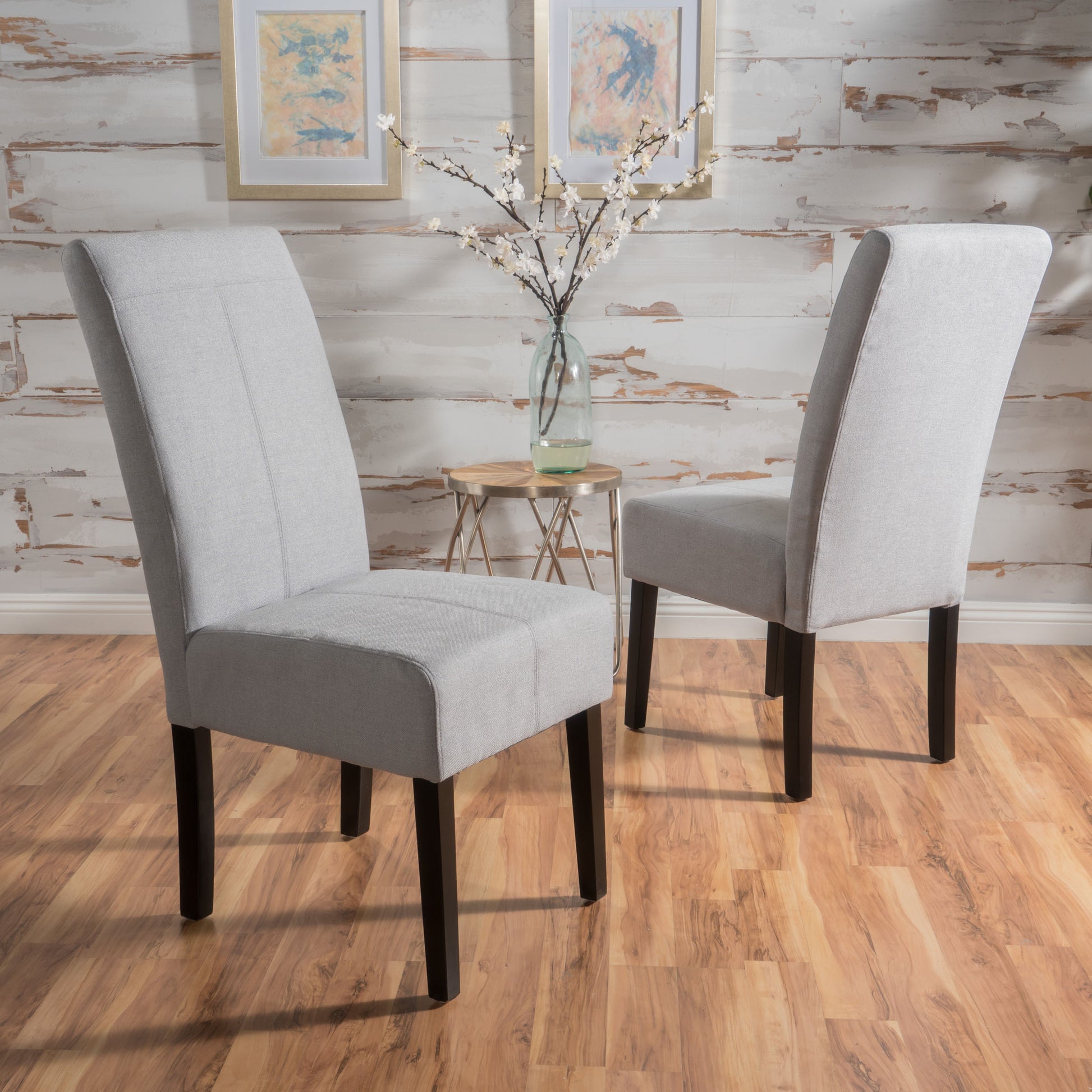 Pertica Kd Dining Chair Light Grey Velvet