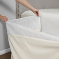 Wrap Around Adjustable Bedskirt Ivory One Size Ivory Microfiber