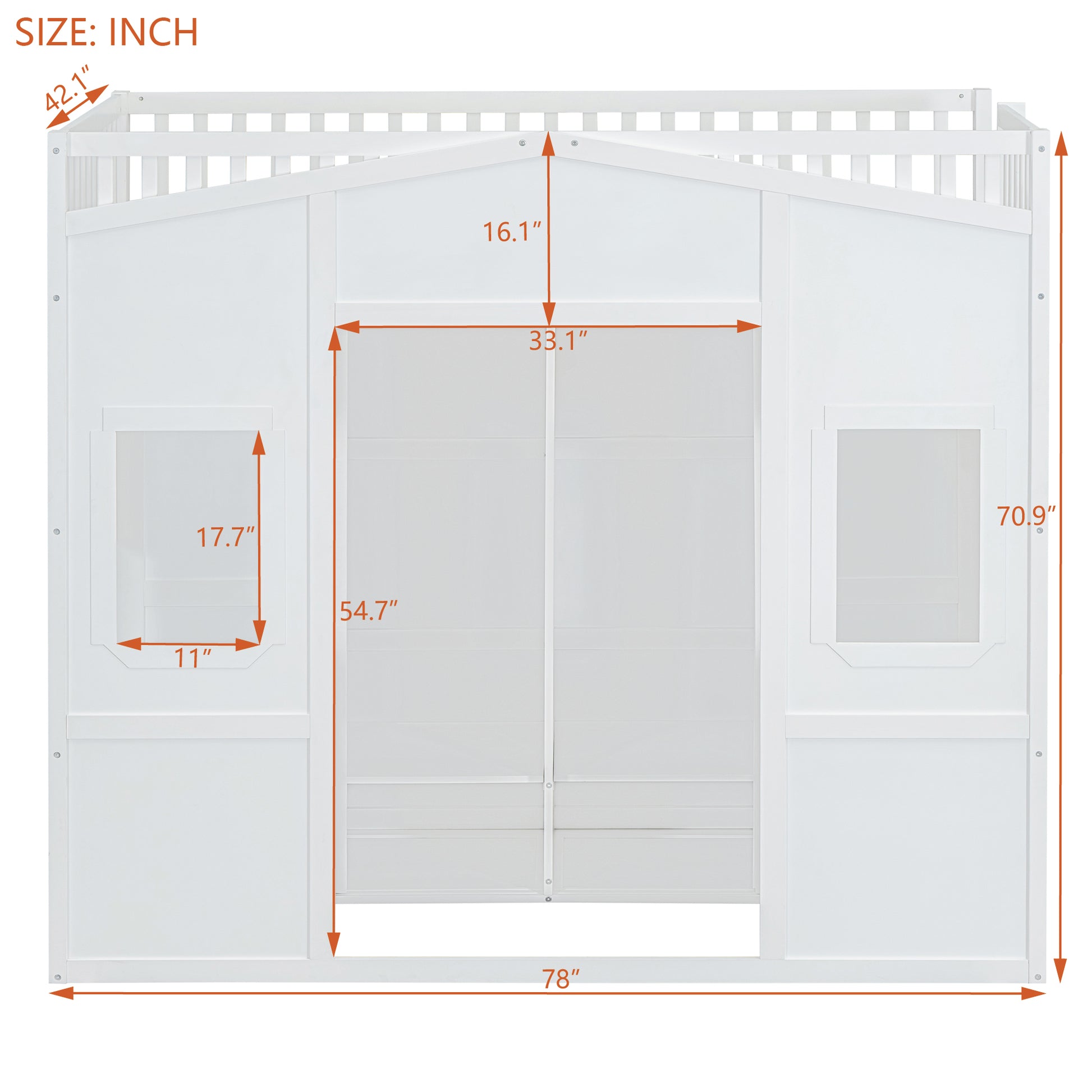 Twin Size House Loft Bed With Ladder And Wardrobe White Twin White Solid Wood