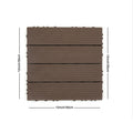 Plastic Interlocking Deck Tiles,44 Pack Patio Deck Tiles,12