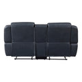 Modern Living Room Furniture 3Pc Reclining Sofa Set Bluefaux Leather Upholstery Sofa Loveseat Swivel Reclining Chair, Cup Holders, Power Outlets, Usb Ports Blue Faux Leather Wood Primary Living Space Modern Plywood,Solid Wood 6 Seat