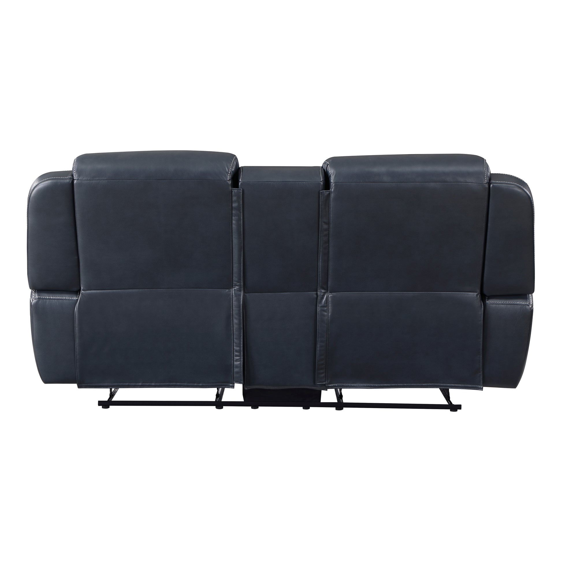 Modern Living Room Furniture 3Pc Reclining Sofa Set Bluefaux Leather Upholstery Sofa Loveseat Swivel Reclining Chair, Cup Holders, Power Outlets, Usb Ports Blue Faux Leather Wood Primary Living Space Modern Plywood,Solid Wood 6 Seat