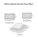 Velvet Comforter Set Full Blush Polyester