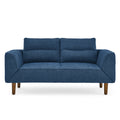 Convertible Futon Sofa Bed, Comfy Loveseat Sleeper Sofa With Adjustable Armrest, Strengthen Wood, Thick Padded Cushion, Small 2 Seater Couch For Living Room, Bedroom, Navy Navy Foam 2 Seat