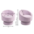 Mid Century Modern Accent Chair With Wood Frame, Upholstered Swivel Chair For Living Room Chairs With Waist Cushion, Reading Armchair For Bedroom Sunroom Purple Bedroom Modern Rubberwood Foam Velvet