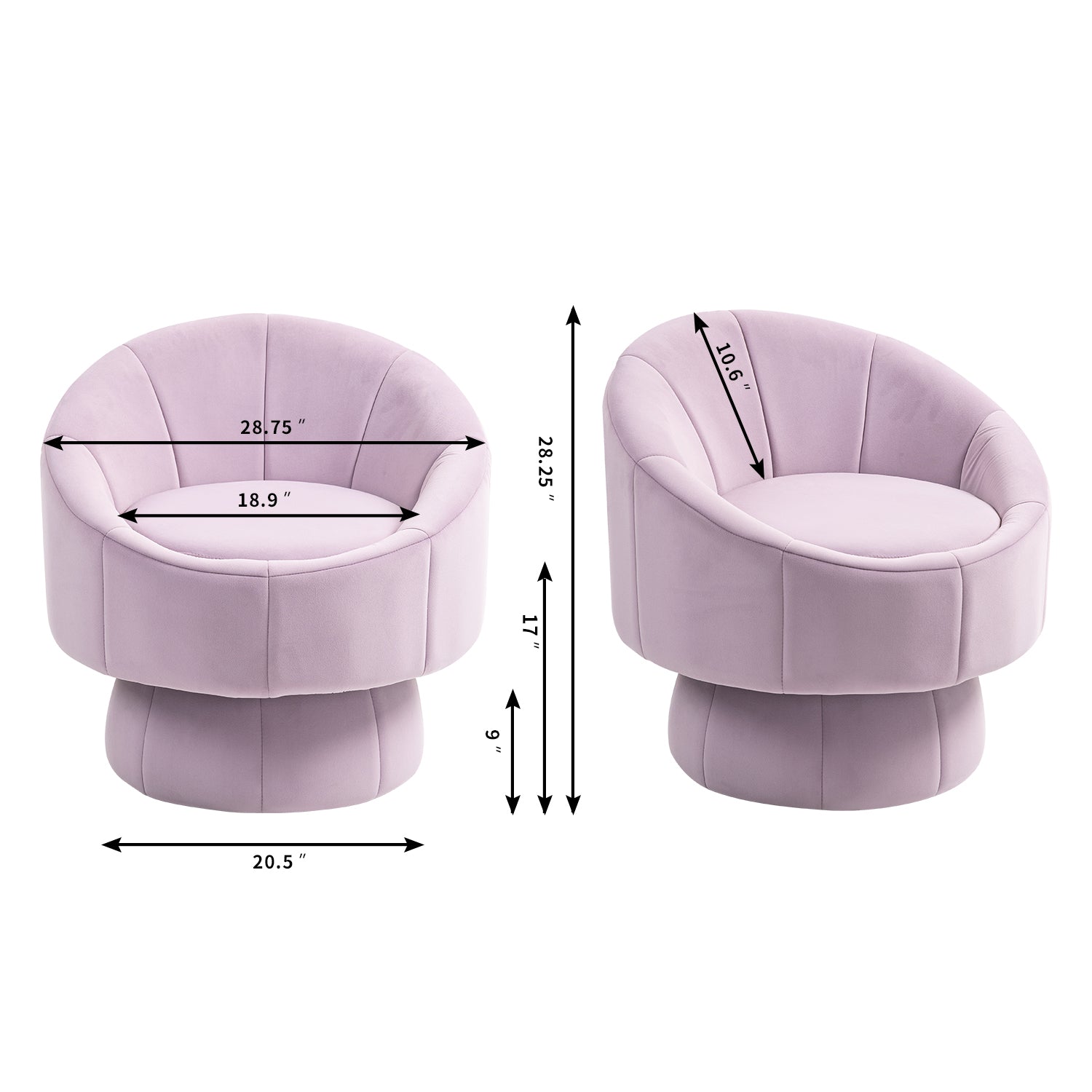 Mid Century Modern Accent Chair With Wood Frame, Upholstered Swivel Chair For Living Room Chairs With Waist Cushion, Reading Armchair For Bedroom Sunroom Purple Bedroom Modern Rubberwood Foam Velvet