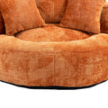 Coolmore Lazy Sofa Durable Comfort Lounger High Back Bean Bag Chair Couch With Three Pillows For Adults And Kids, Indoor & Outdoor, Single Gaming Sofa Chair For Bedroom,Office Orange Chenille Orange Foam Chenille 1 Seat