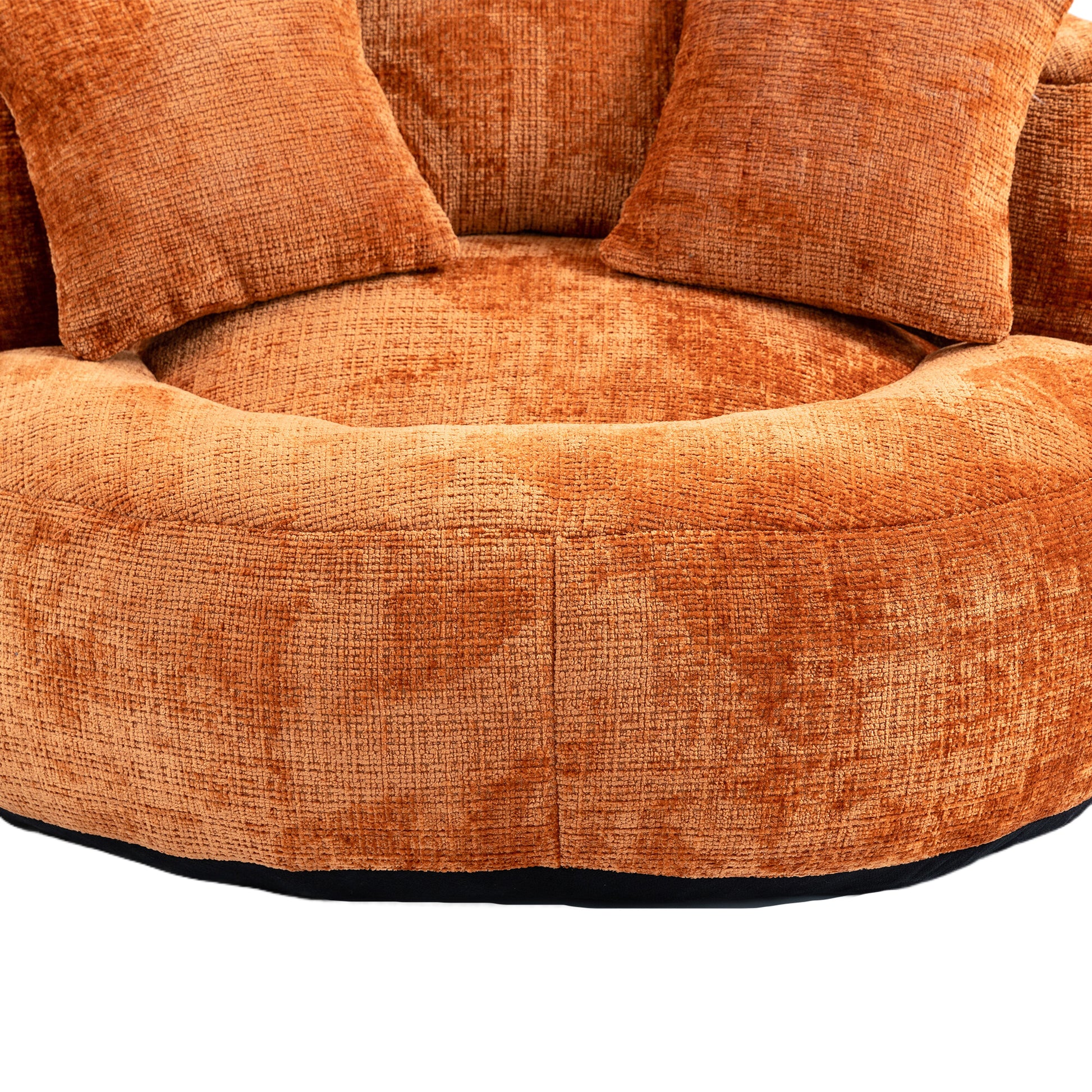Coolmore Lazy Sofa Durable Comfort Lounger High Back Bean Bag Chair Couch With Three Pillows For Adults And Kids, Indoor & Outdoor, Single Gaming Sofa Chair For Bedroom,Office Orange Chenille Orange Foam Chenille 1 Seat
