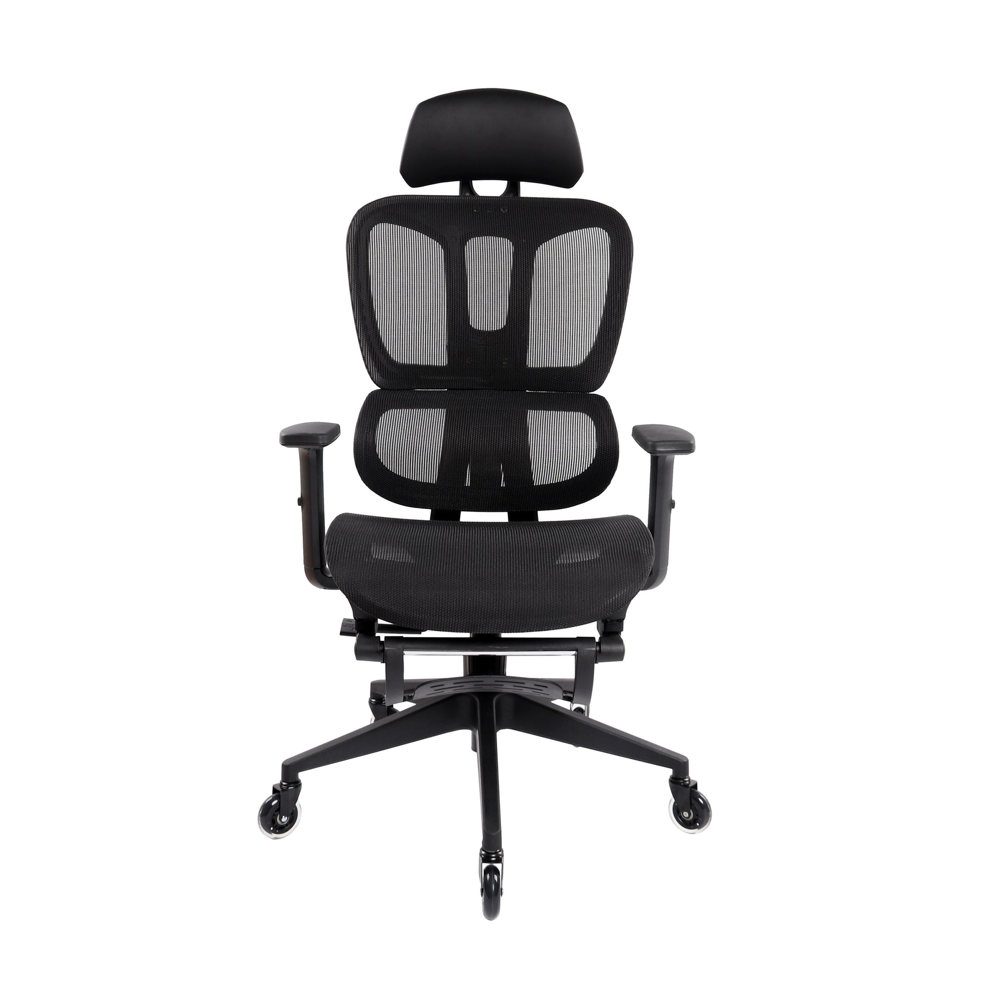 Techni Mobili Ultimate Reclining Ergonomic Mesh Office Chair With Lumbar Support And Footrest Black Office Spot Clean Modern Office Chairs Open Back Adjustable Height Mesh