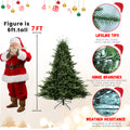 8Ft Christmas Tree Simulate Nature Advanced Materials Premium Hinged Spruce Artificial Douglas Firs Tree, Christmas Holiday Party Atmosphere Decoration Year Celebration Pe Pvc Xmas Tree Green