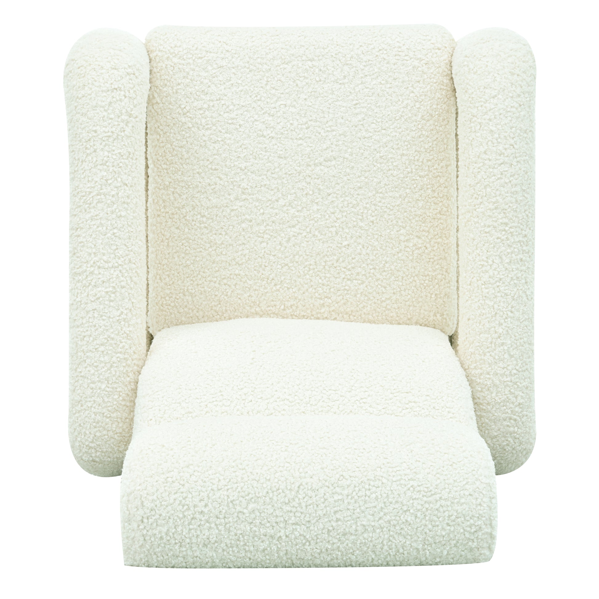 31.25" Push Back Recliner Armchair Upholstered Recliner Chair Single Sofa With Adjustable Backrest For Living Room, Beige Beige Teddy